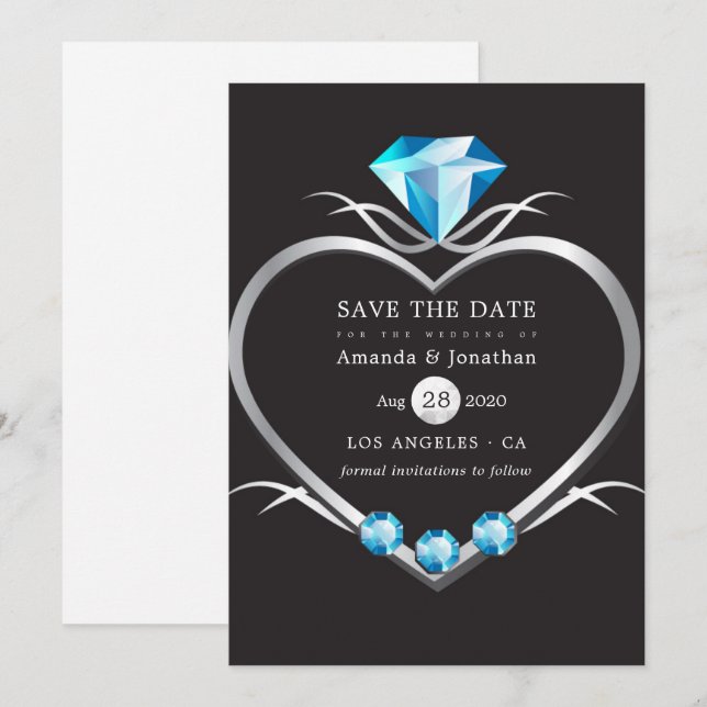 Diamond Wedding Save The Date (Front/Back)