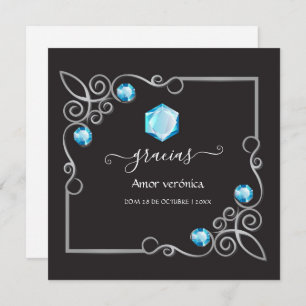 Diamond Wedding Thank You Card