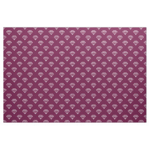 Diamond - White on Deep Crimson 660036 Fabric
