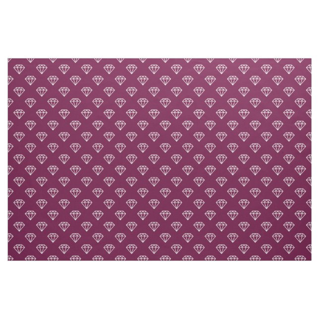 Diamond - White on Deep Crimson 660036 Fabric (Yard)