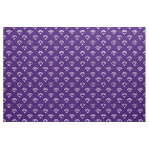 Diamond - White on Deep Purple 330066 Fabric