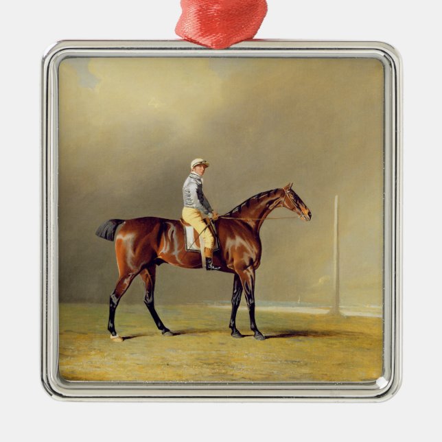 Diamond, with Dennis Fitzpatrick Up, 1799 (oil on Metal Tree Decoration (Front)