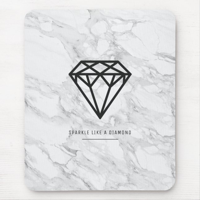 Diamond with Marble Mouse Mat (Front)