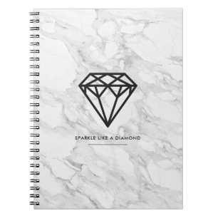 Diamond with Marble Notebook