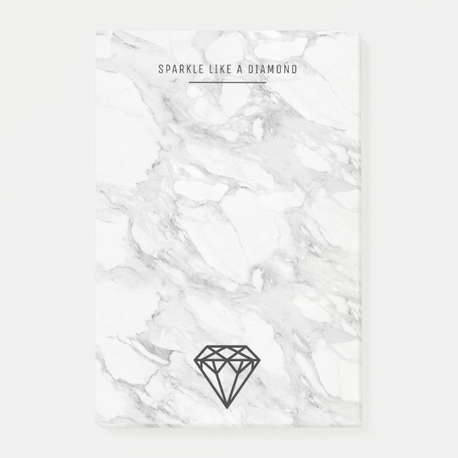 Diamond with Marble Post-it Notes (Front)