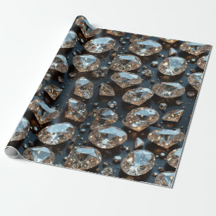 Diamond wrapping paper looks real diamond luxury
