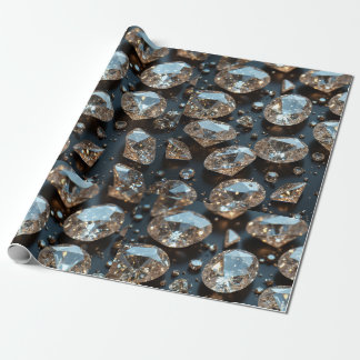 Diamond wrapping paper looks real diamond luxury