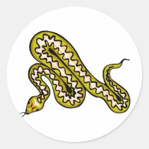 Diamondback Snake Classic Round Sticker