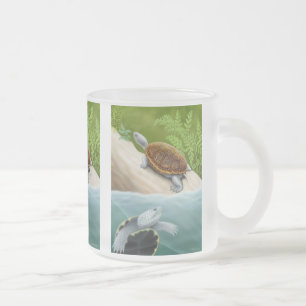 Diamondback Terrapins Frosted Glass Mug