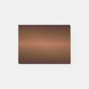 Diamondplate Look Pattern Black to Copper Fade Post-it Notes