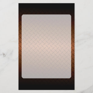 Diamondplate Look Pattern  Black to Copper Fade Stationery