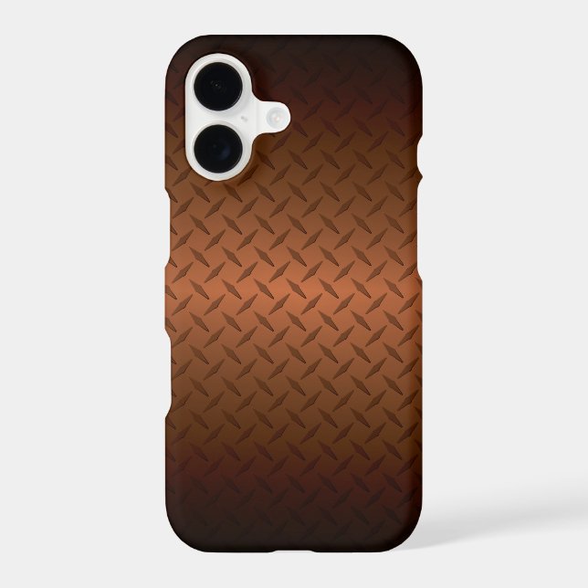 Diamondplate Pattern Black to Copper Fade (Back)