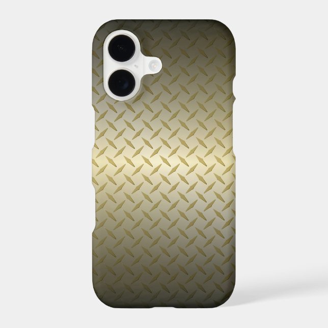Diamondplate Pattern with Black to Gold Fade (Back)
