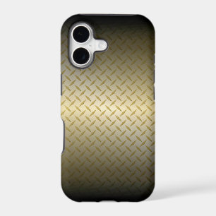 Diamondplate Pattern with Black to Gold Fade