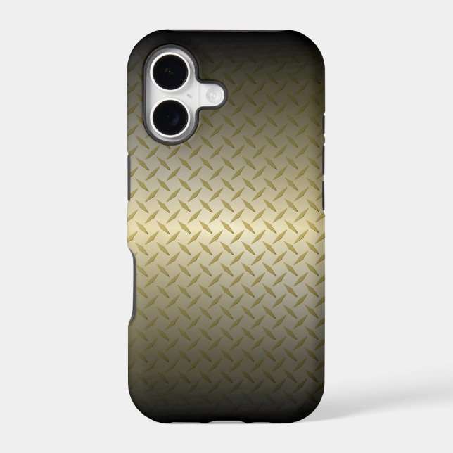 Diamondplate Pattern with Black to Gold Fade (Back)