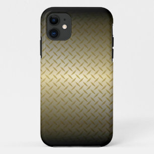 Diamondplate Pattern with Black to Gold Fade iPhone 11 Case