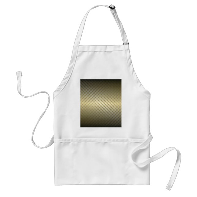 Diamondplate Pattern with Black to Gold Fade Standard Apron (Front)