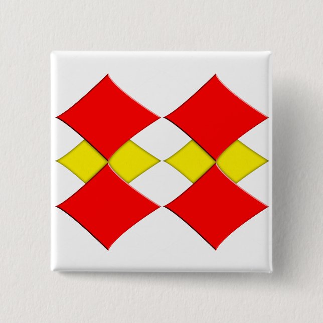 Diamonds 15 Cm Square Badge (Front)