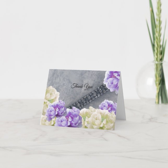 Diamonds Among the Peonies Thank You (Front)