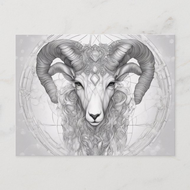 Diamonds and Aries in April Postcard (Front)