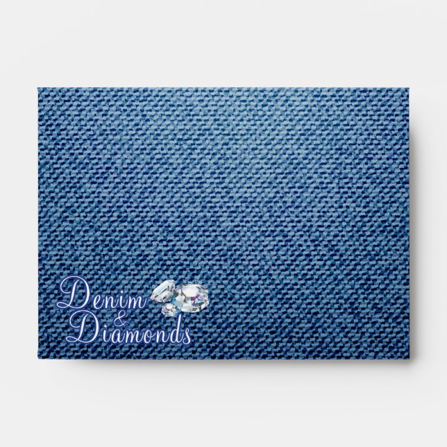 Diamonds and Denim Party, A6 Envelopes (Front)