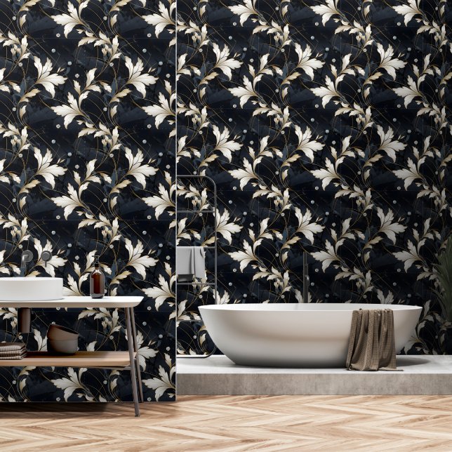 Diamonds and Flowers Wallpaper (Bathroom)