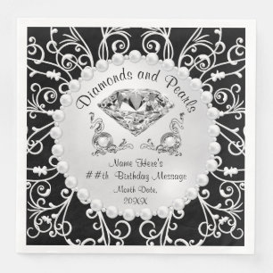 Diamonds and Pearls Party Theme Napkins