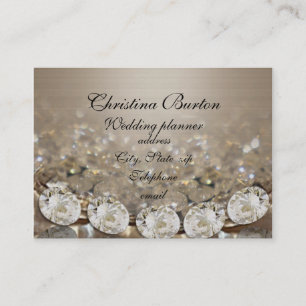 Diamonds and satin business cards