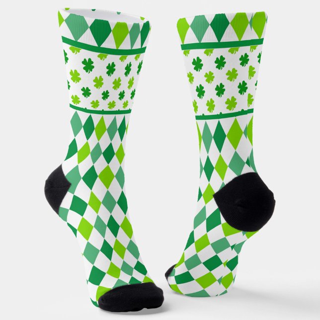 Diamonds And Shamrocks All-Over-Print Socks (Creator Uploaded)