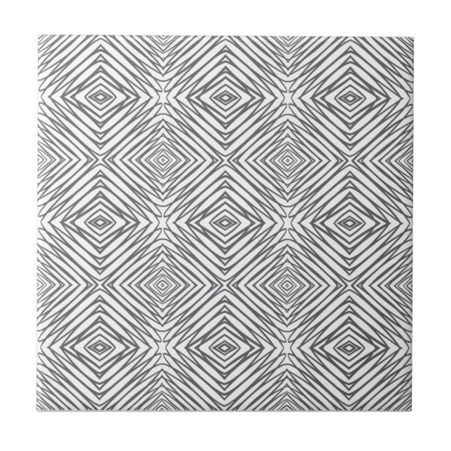 Diamonds and Sound Waves Tile (Front)