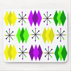Diamonds and Starbursts Mouse Mat