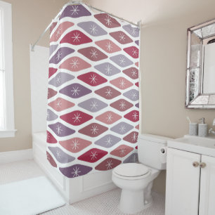 Diamonds and Starbursts Shower Curtain
