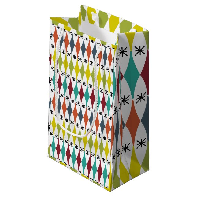 Diamonds and Starbursts  Small Gift Bag (Front Angled)