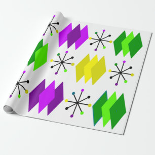 Diamonds and Starbursts  Wrapping Paper
