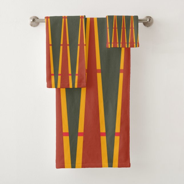 Diamonds and Triangles  Bath Towel Set (Insitu)