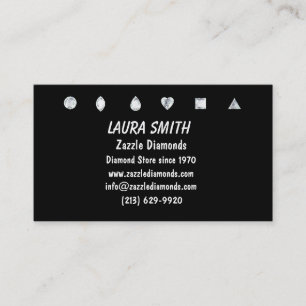 Diamonds-Black Business Card