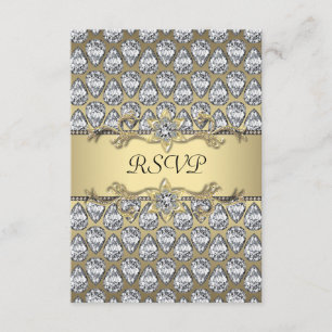 Diamonds Black & Gold All Occasion Party RSVP