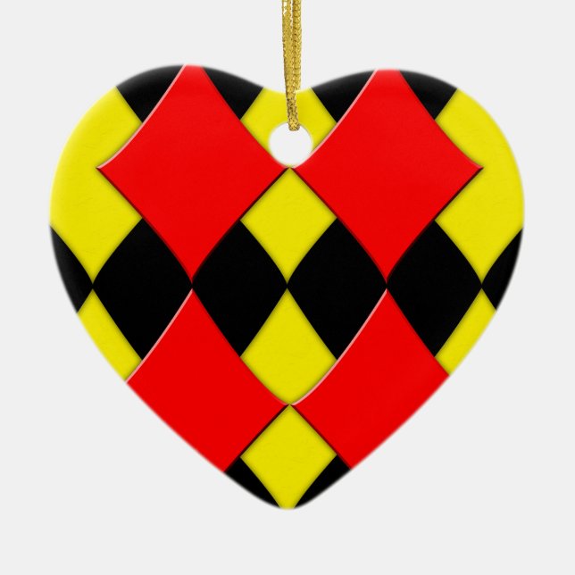 Diamonds Ceramic Tree Decoration (Front)