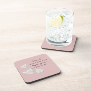 Diamonds & Champagne Quote – Dear Life Edition Coaster