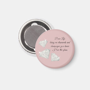 Diamonds & Champagne Quote – Dear Life Edition Magnet