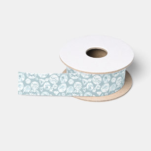 Diamonds Crystals Jewels & Gems Mint Blue Satin Ribbon