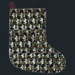 Diamonds, elegant vintage gemstones  large christmas stocking<br><div class="desc">Old Hollywood glitz and glamour -elegant diamonds,  gemstone pattern.
A great gift idea for the Christmas holiday,  birthdays or just because she wonderful! 
- Give this modern,  fabulous,  trendy,  modern,  fun,  glittering glamourous luggage tag to your favourite person!
The text can be changed using the customise/ personalise  tab.</div>