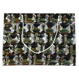 Diamonds, elegant vintage gemstones large gift bag