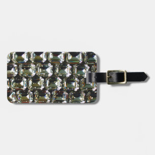 Diamonds, elegant vintage gemstones luggage tag