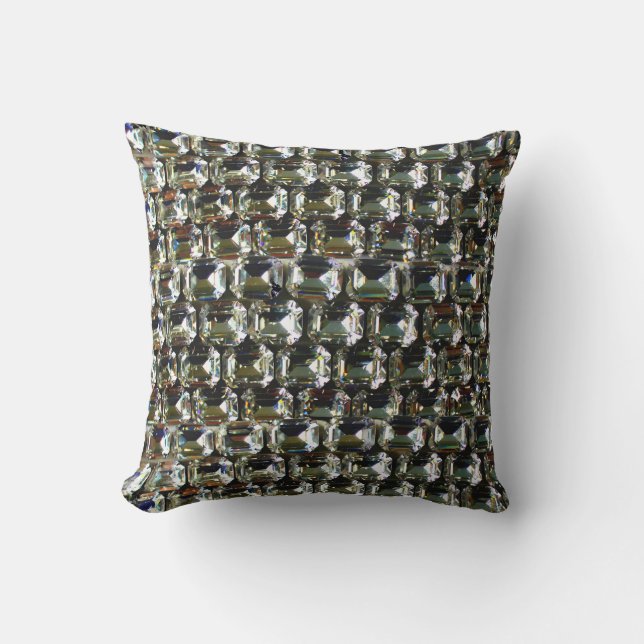 Diamonds, elegant vintage gemstones pattern  cushion (Front)
