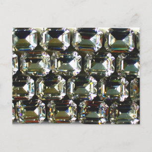 Diamonds, elegant vintage gemstones  postcard