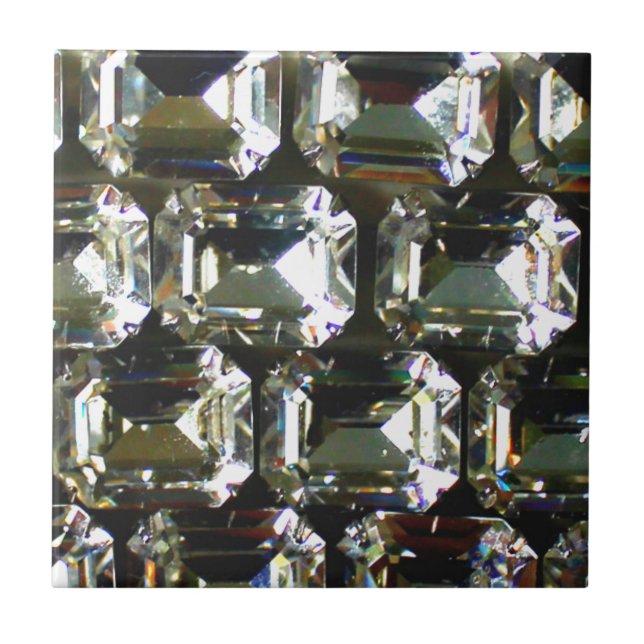 Diamonds, elegant vintage gemstones  tile (Front)