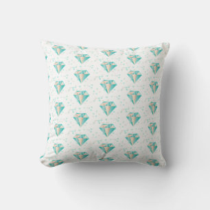 Diamonds Faux Foil Pattern Throw Pillow