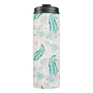 Diamonds & Feathers Thermal Tumbler