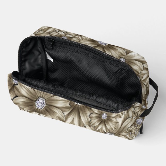 Diamonds Flowers Dopp Kit (Open)